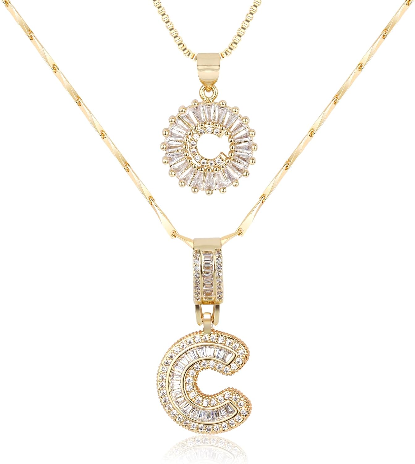【LAST DAY 49% OFF】2 Pack - Initial Letter Pendant Necklaces