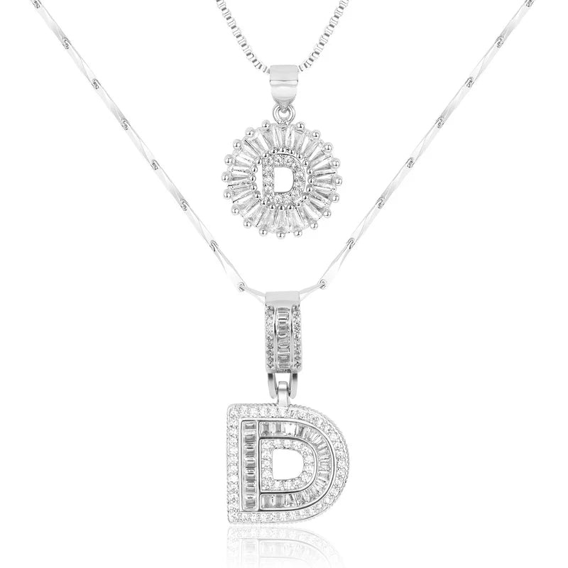 【LAST DAY 48% OFF】2 Pack - Initial Letter Pendant Necklaces