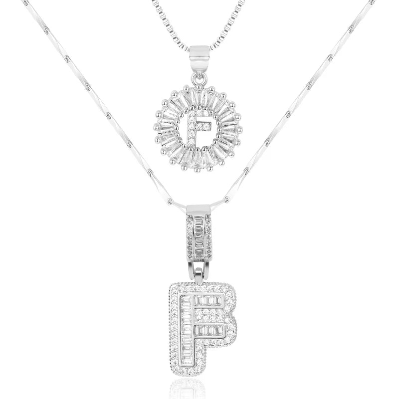 【LAST DAY 48% OFF】2 Pack - Initial Letter Pendant Necklaces