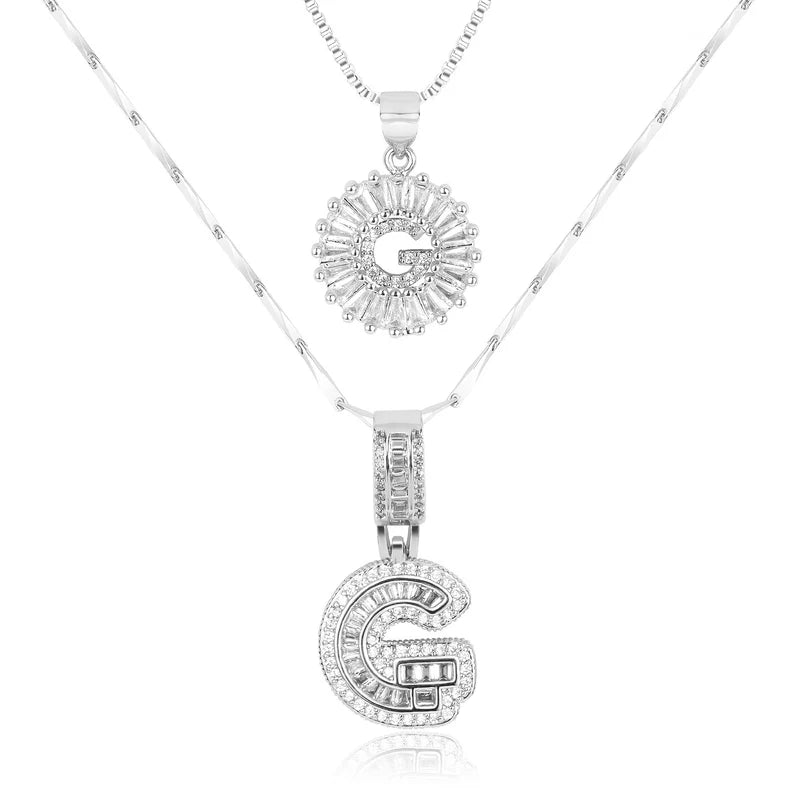 【LAST DAY 48% OFF】2 Pack - Initial Letter Pendant Necklaces