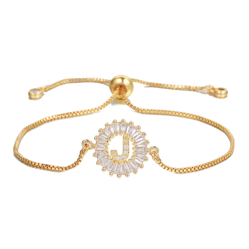 【LAST DAY 49% OFF】Initial Letter Pendant Bracelet