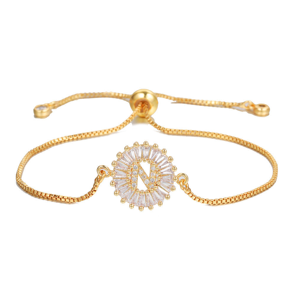 【LAST DAY 49% OFF】Initial Letter Pendant Bracelet