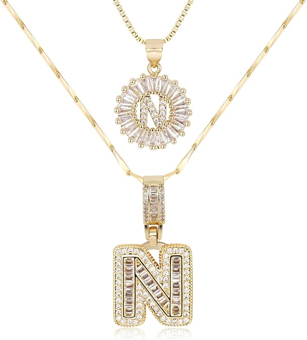 【LAST DAY 49% OFF】2 Pack - Initial Letter Pendant Necklaces