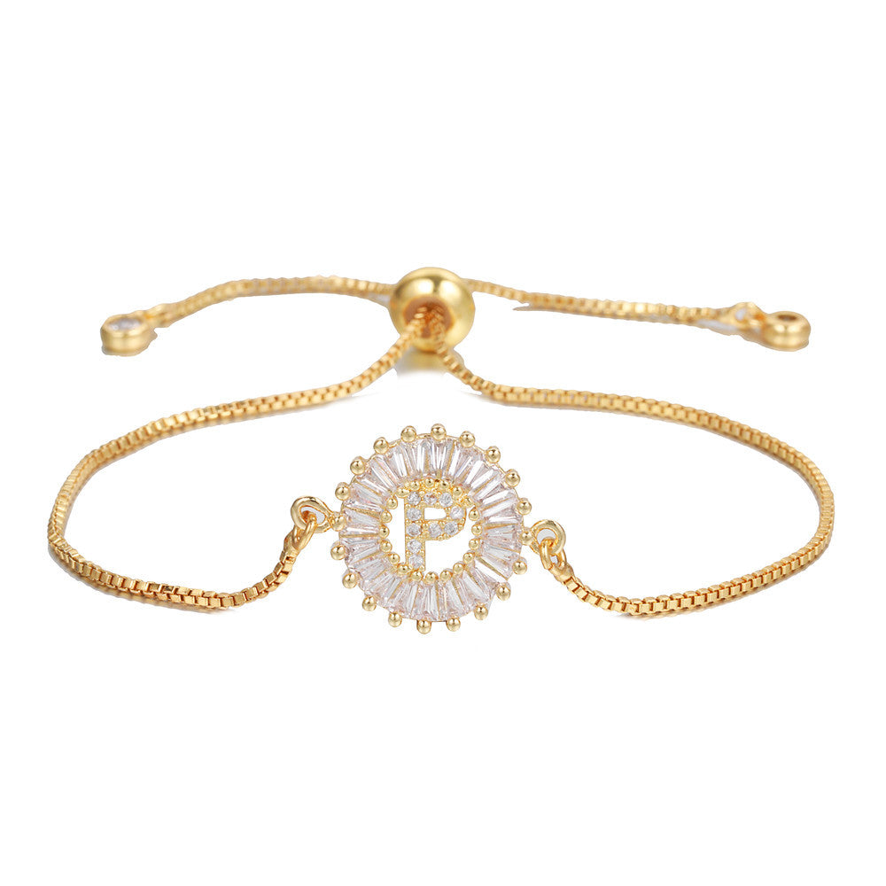 【LAST DAY 49% OFF】Initial Letter Pendant Bracelet