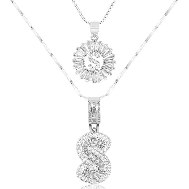 【LAST DAY 48% OFF】2 Pack - Initial Letter Pendant Necklaces