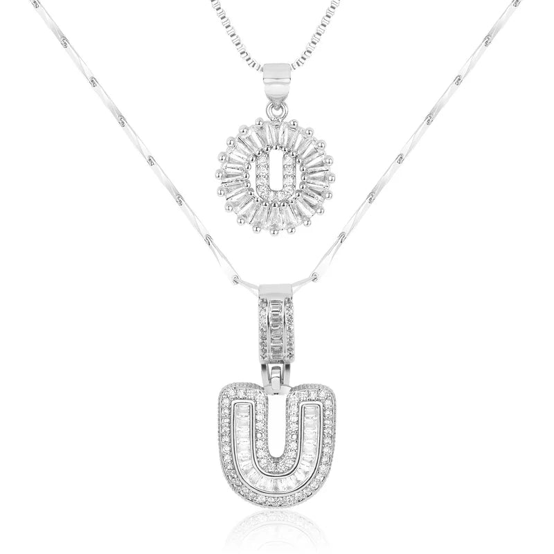 【LAST DAY 48% OFF】2 Pack - Initial Letter Pendant Necklaces