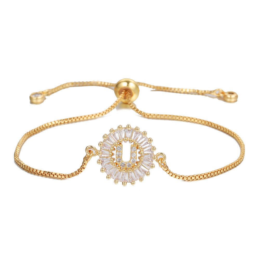 【LAST DAY 49% OFF】Initial Letter Pendant Bracelet