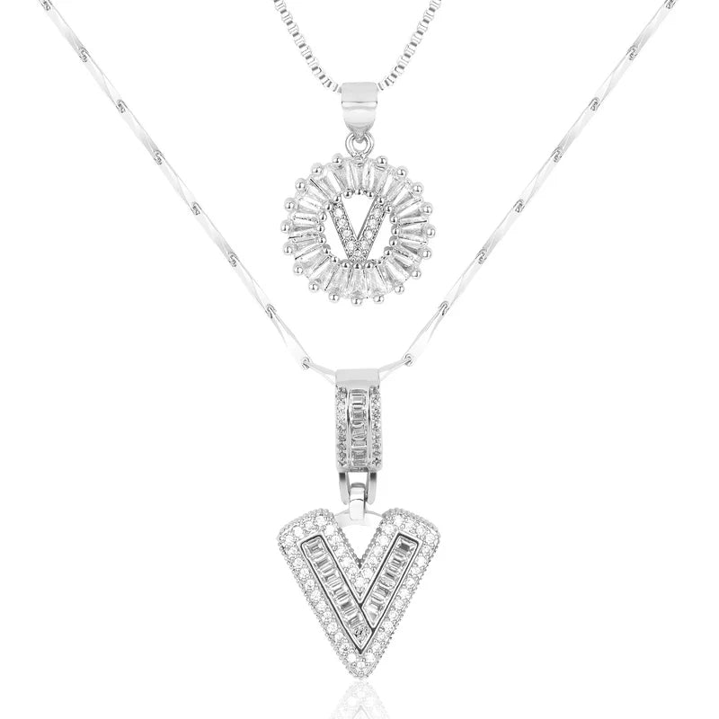 【LAST DAY 48% OFF】2 Pack - Initial Letter Pendant Necklaces