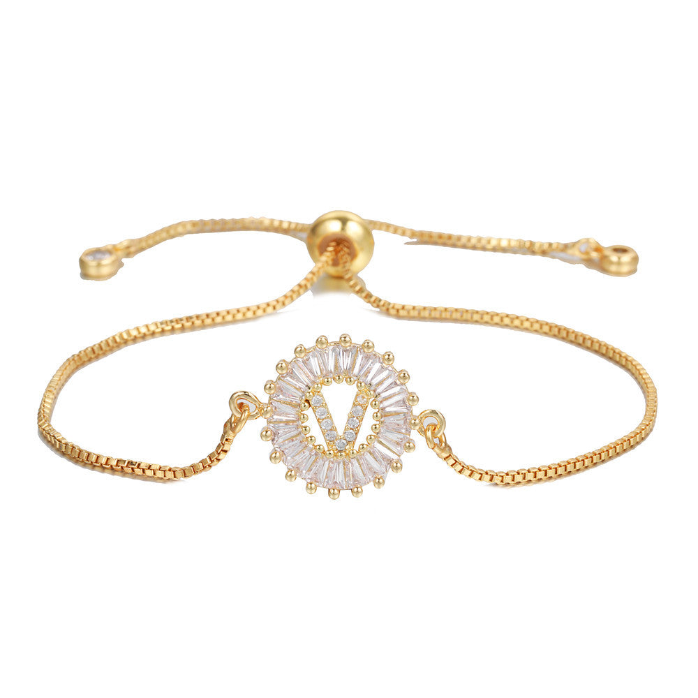 【LAST DAY 49% OFF】Initial Letter Pendant Bracelet