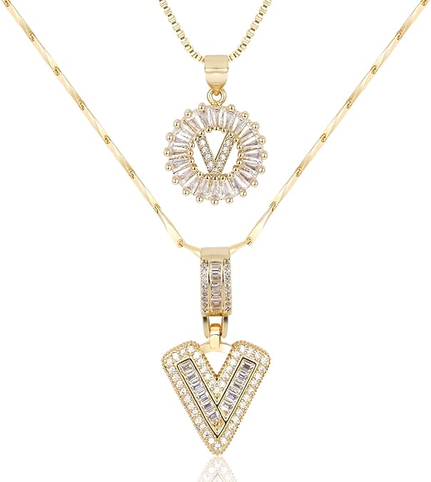 【LAST DAY 49% OFF】2 Pack - Initial Letter Pendant Necklaces