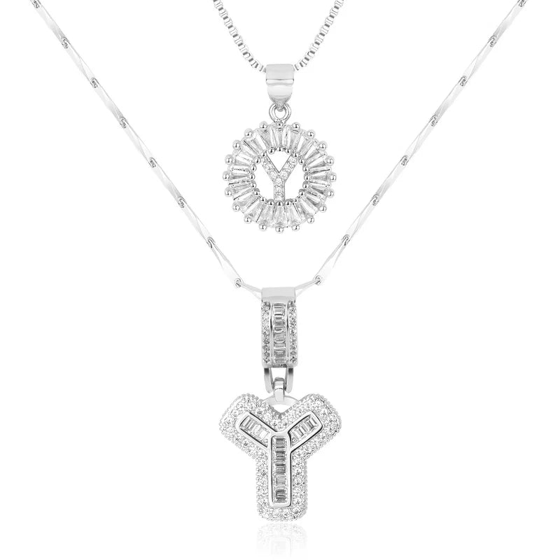 【LAST DAY 48% OFF】2 Pack - Initial Letter Pendant Necklaces