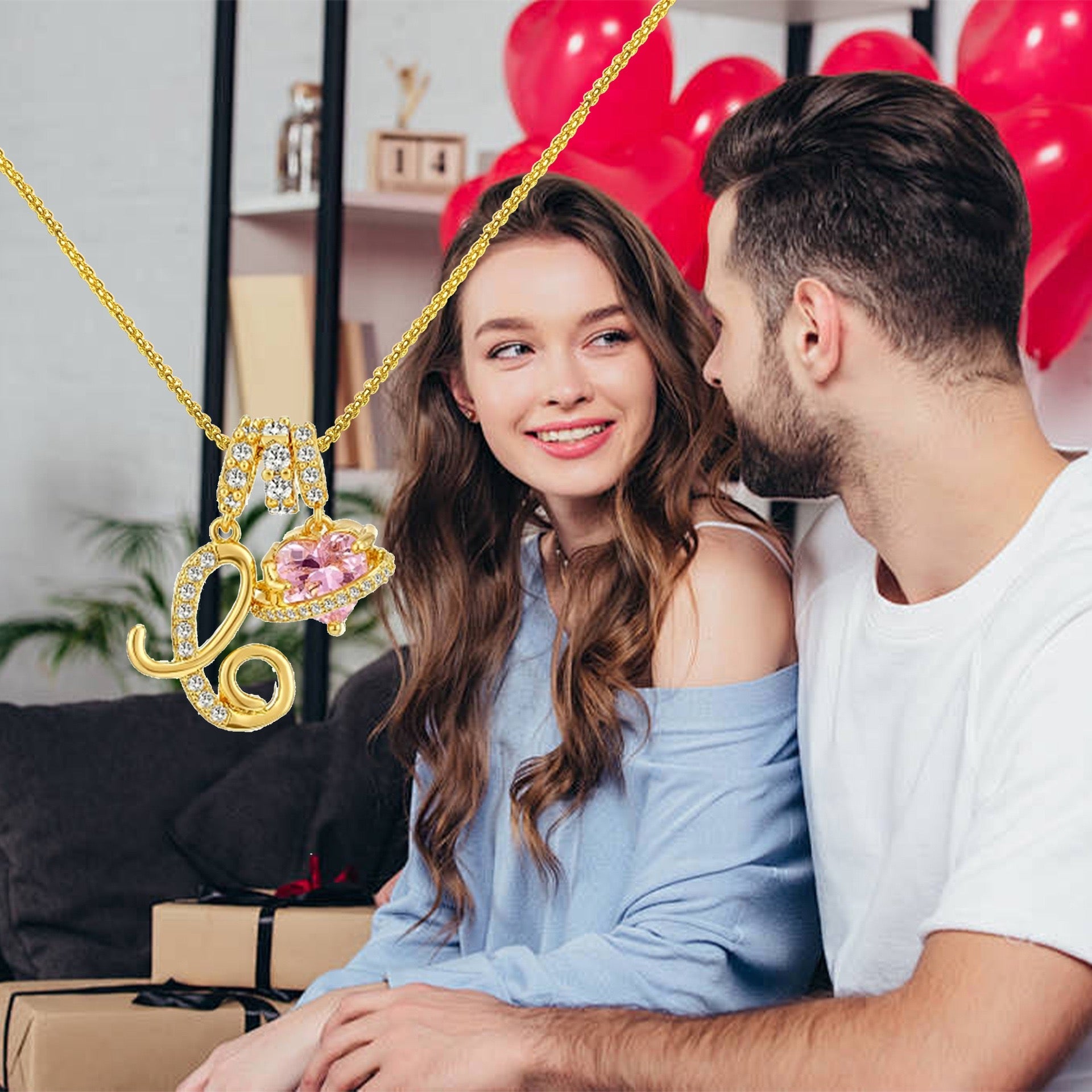 đPersonalized Gifts-Initial Letter Necklace ăAâZă