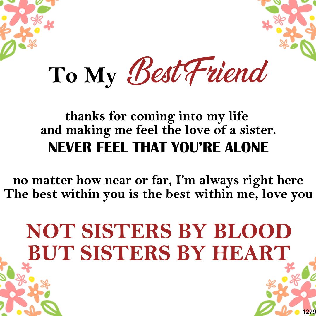 FOR FRIEND - NOT SISTERS BY BLOOD BUT SISTERS BY HEART DOUBLE HEART BRACELET