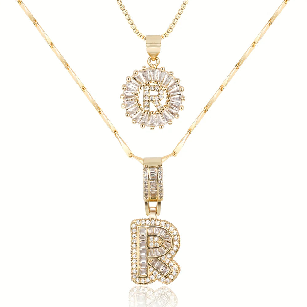 【LAST DAY 48% OFF】2 Pack - Initial Letter Pendant Necklaces