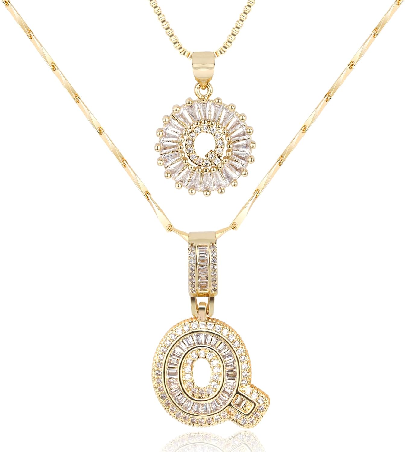 【LAST DAY 49% OFF】2 Pack - Initial Letter Pendant Necklaces