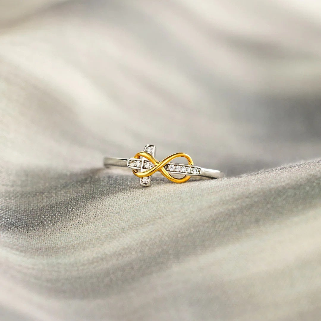 GODS' PROMISES ARE FOREVER INFINITY CROSS RING
