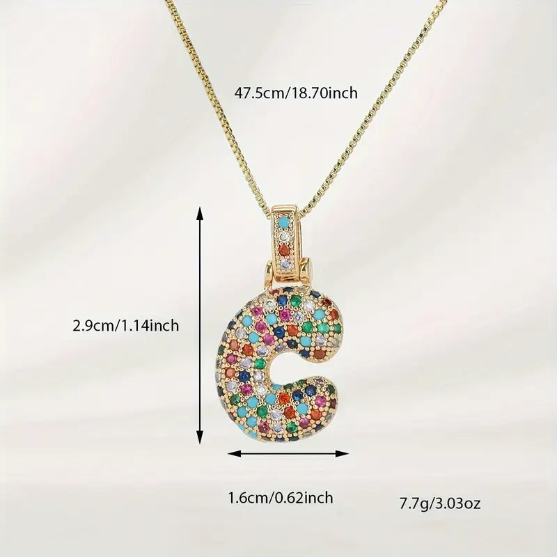 Bubble Letter Necklace