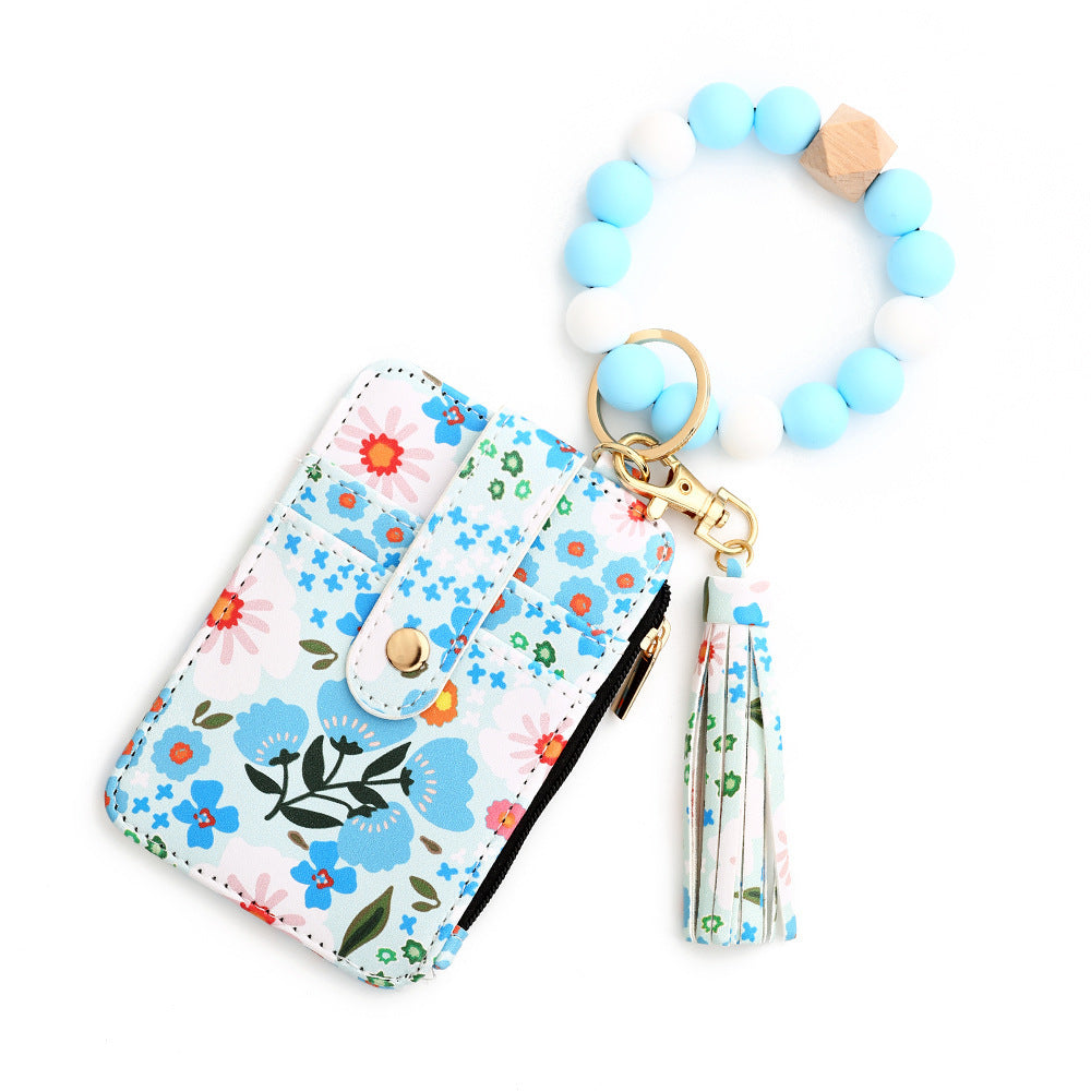 🌸Women's Floral Print Leather Card Bag