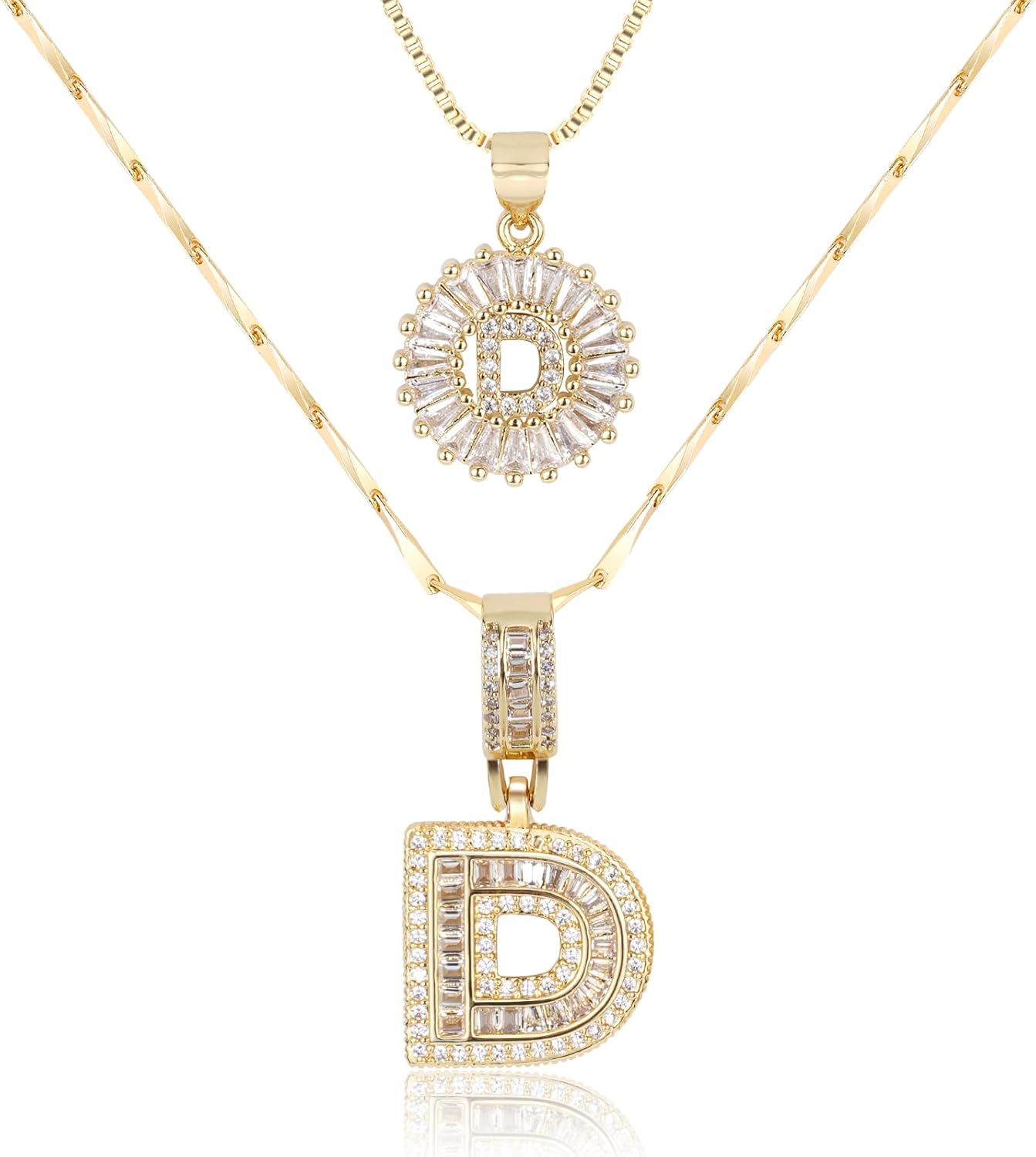 【LAST DAY 49% OFF】2 Pack - Initial Letter Pendant Necklaces