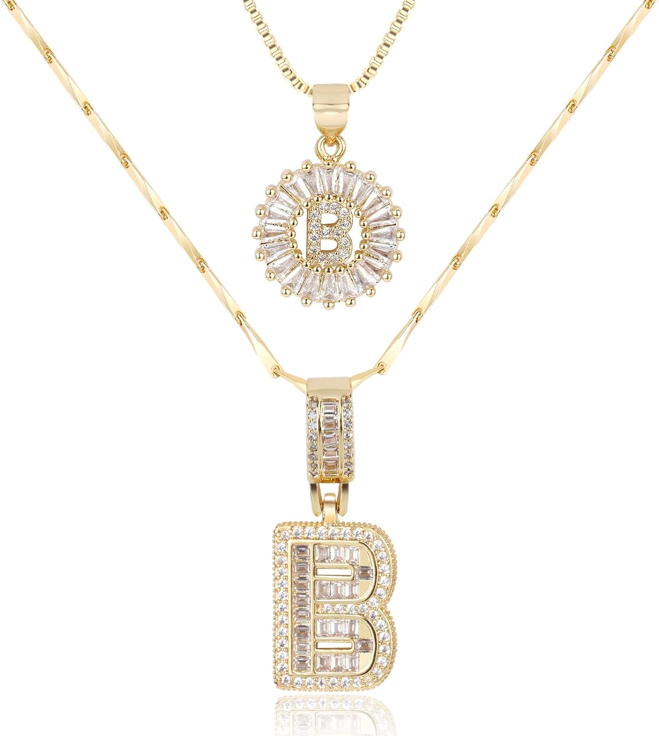 【LAST DAY 49% OFF】2 Pack - Initial Letter Pendant Necklaces