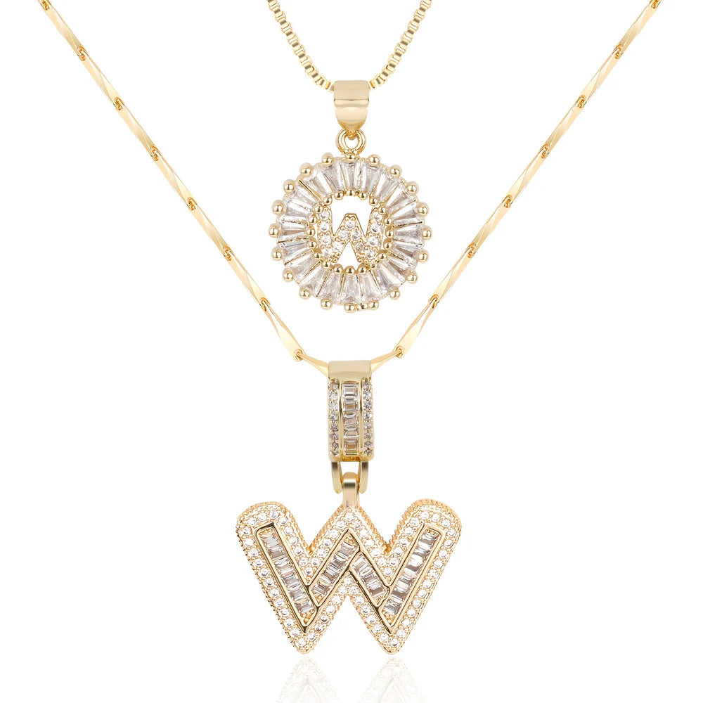 【LAST DAY 48% OFF】2 Pack - Initial Letter Pendant Necklaces