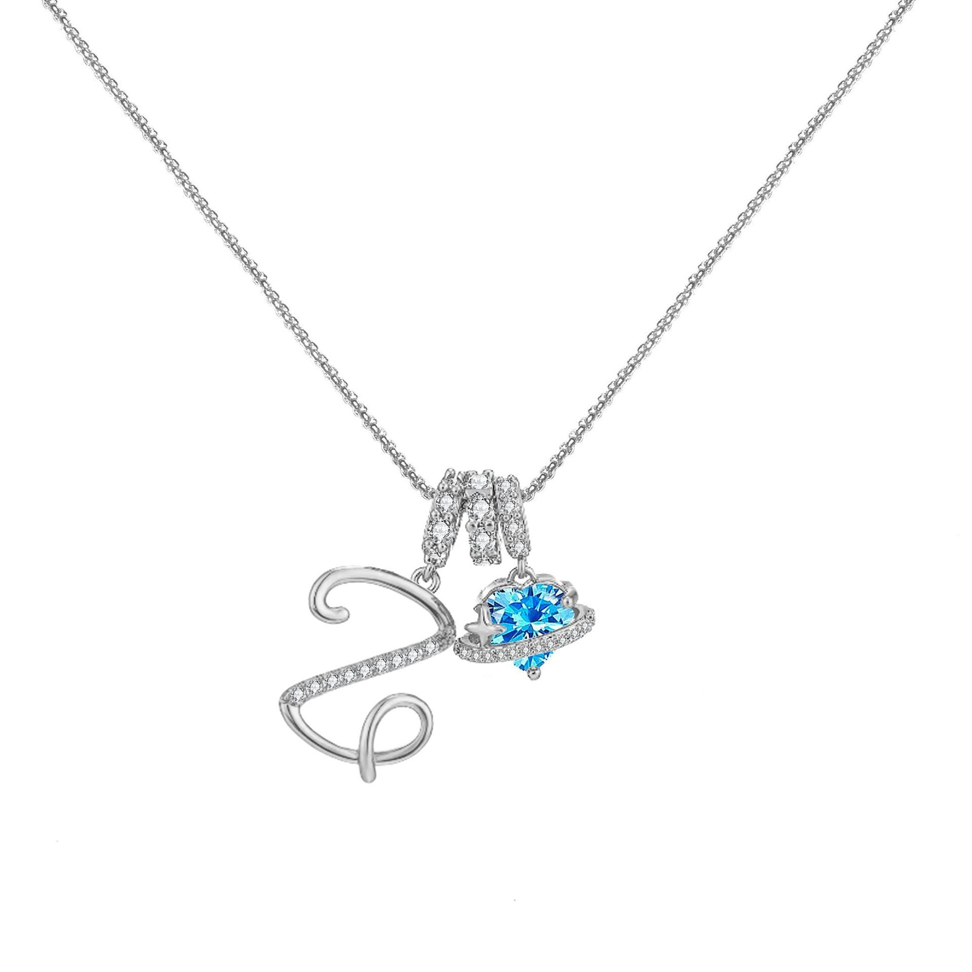 đPersonalized Gifts-Initial Letter Necklace ăAâZă