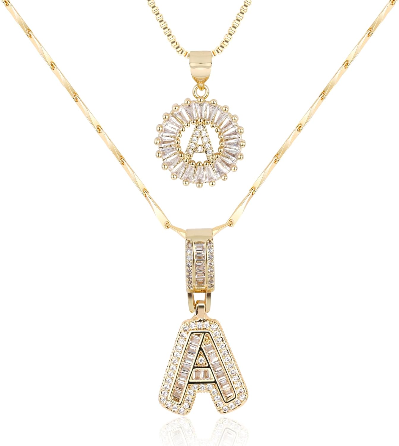 【LAST DAY 49% OFF】2 Pack - Initial Letter Pendant Necklaces