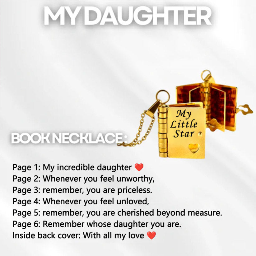For daughter - My Little Star Book necklace