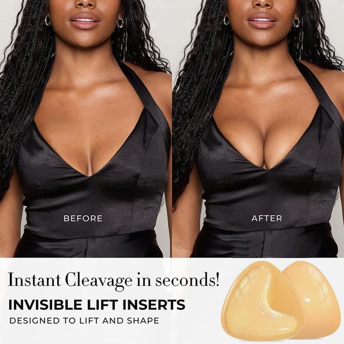 Sticky Bra Inserts - Washable & Reusable, Instant Lift🔥(Latex-free and Allergy-friendly)