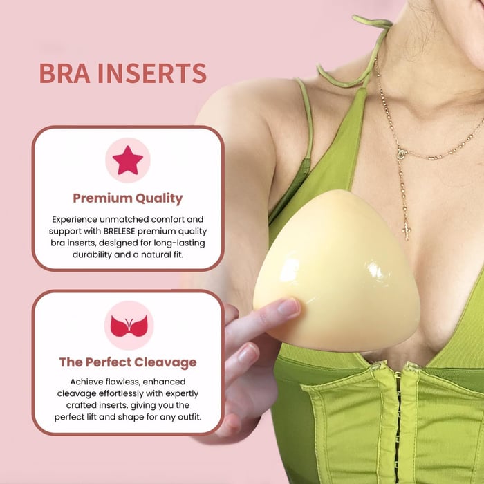 Sticky Bra Inserts - Washable & Reusable, Instant Lift🔥(Latex-free and Allergy-friendly)