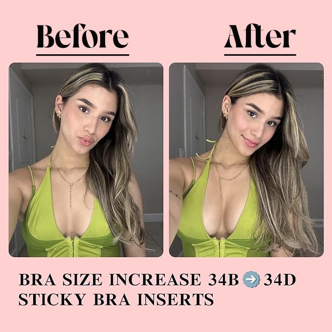 Sticky Bra Inserts - Washable & Reusable, Instant Lift🔥(Latex-free and Allergy-friendly)