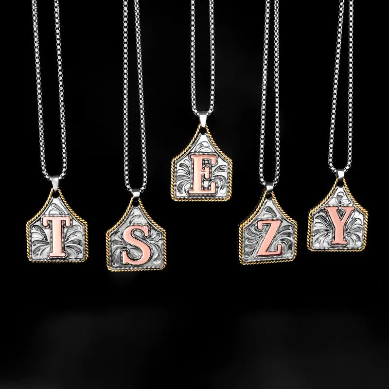 Custom Handmade Cow Tag Western Necklace