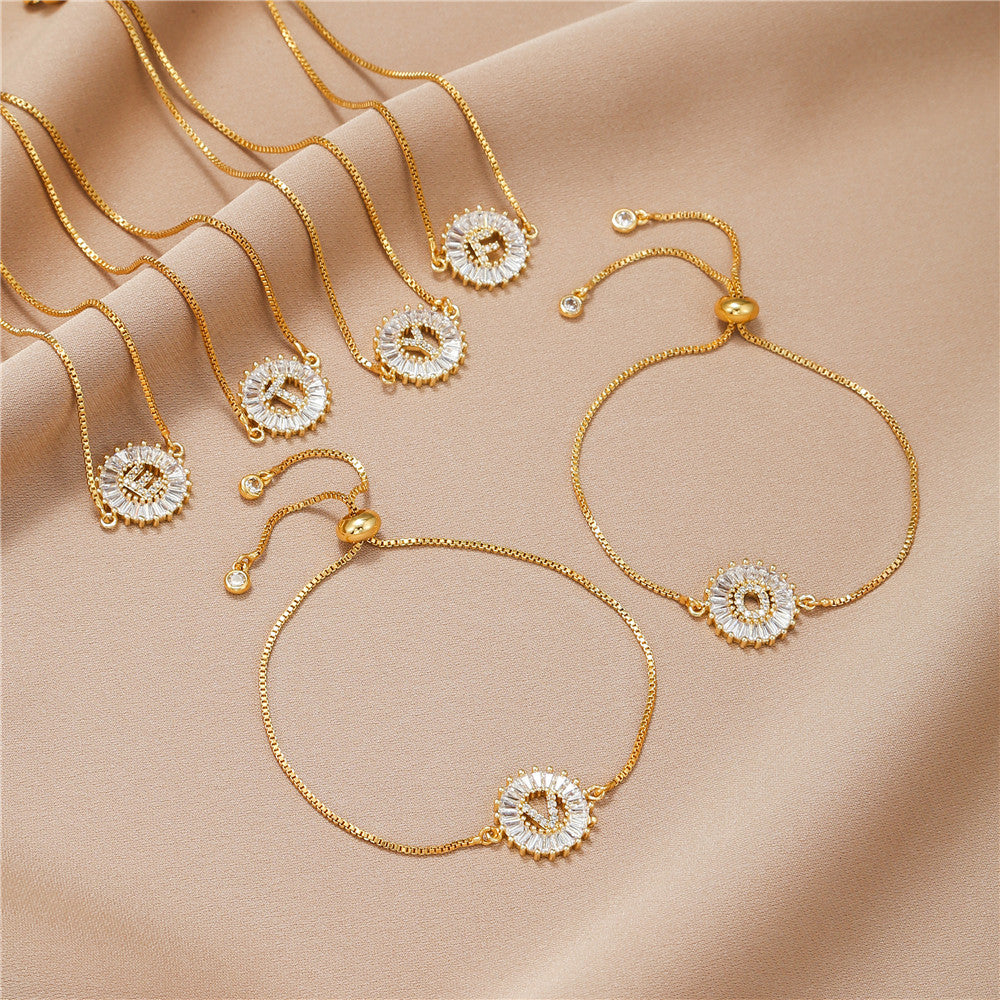 【LAST DAY 49% OFF】Initial Letter Pendant Bracelet