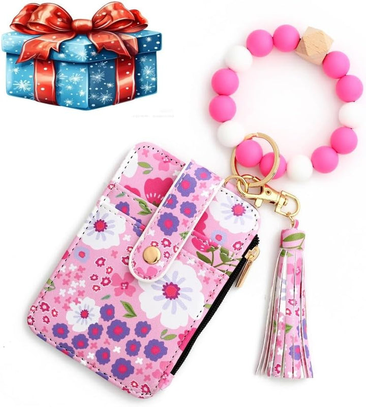 🌸Women's Floral Print Leather Card Bag