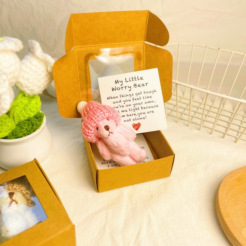🚨Hot Deal-$12.99 Only Today⏰Handmade Mini Plush Teddy Bear in Box🎁