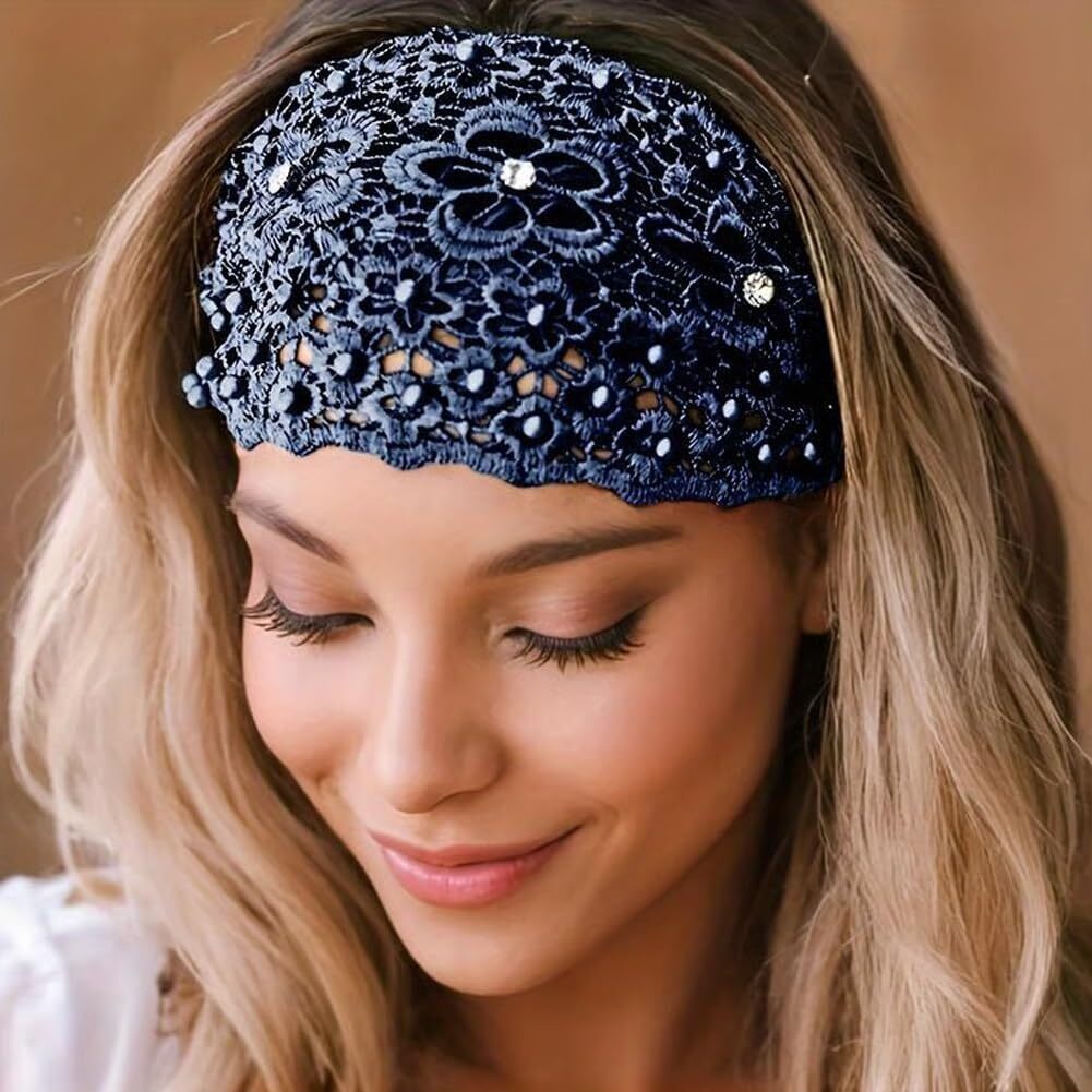 🔥Last Day Buy 1 Get 2 Free🔥Boho-chic Crystal & Pearl Embellished Wide Headbands
