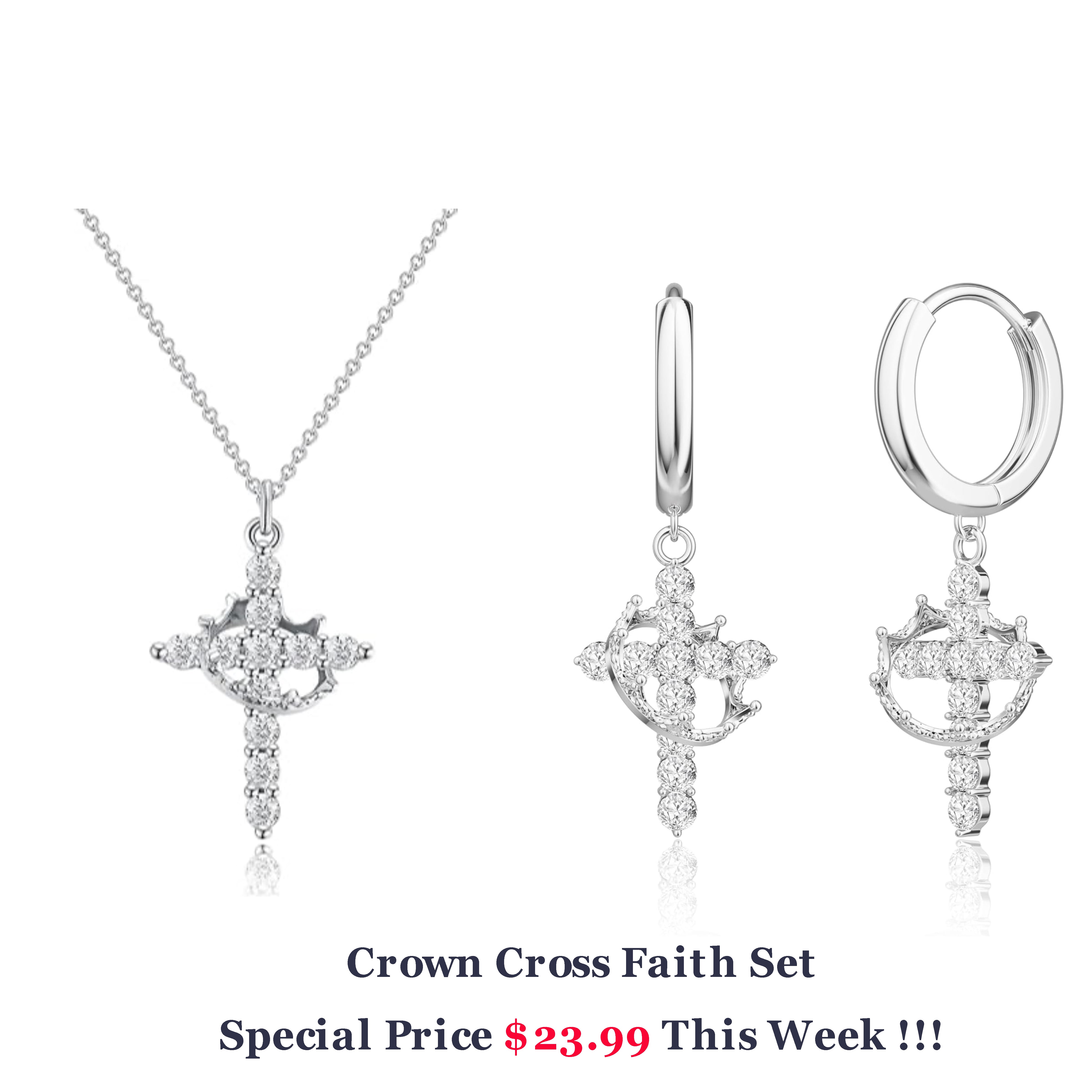 The Eternal Cross & Crown Necklace