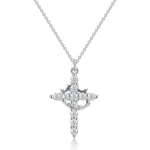 The Eternal Cross & Crown Necklace