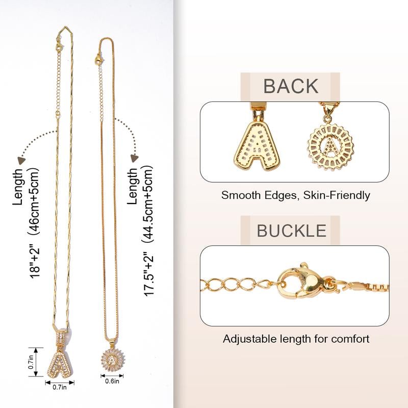【LAST DAY 48% OFF】2 Pack - Initial Letter Pendant Necklaces