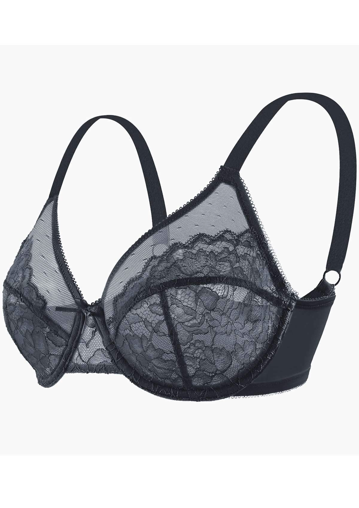 🔥LAST DAY 49% OFF🔥Minimizer Bra for Women - Plus Size Mermaid Scales Lace Bra Full Coverage for Heavy Breast