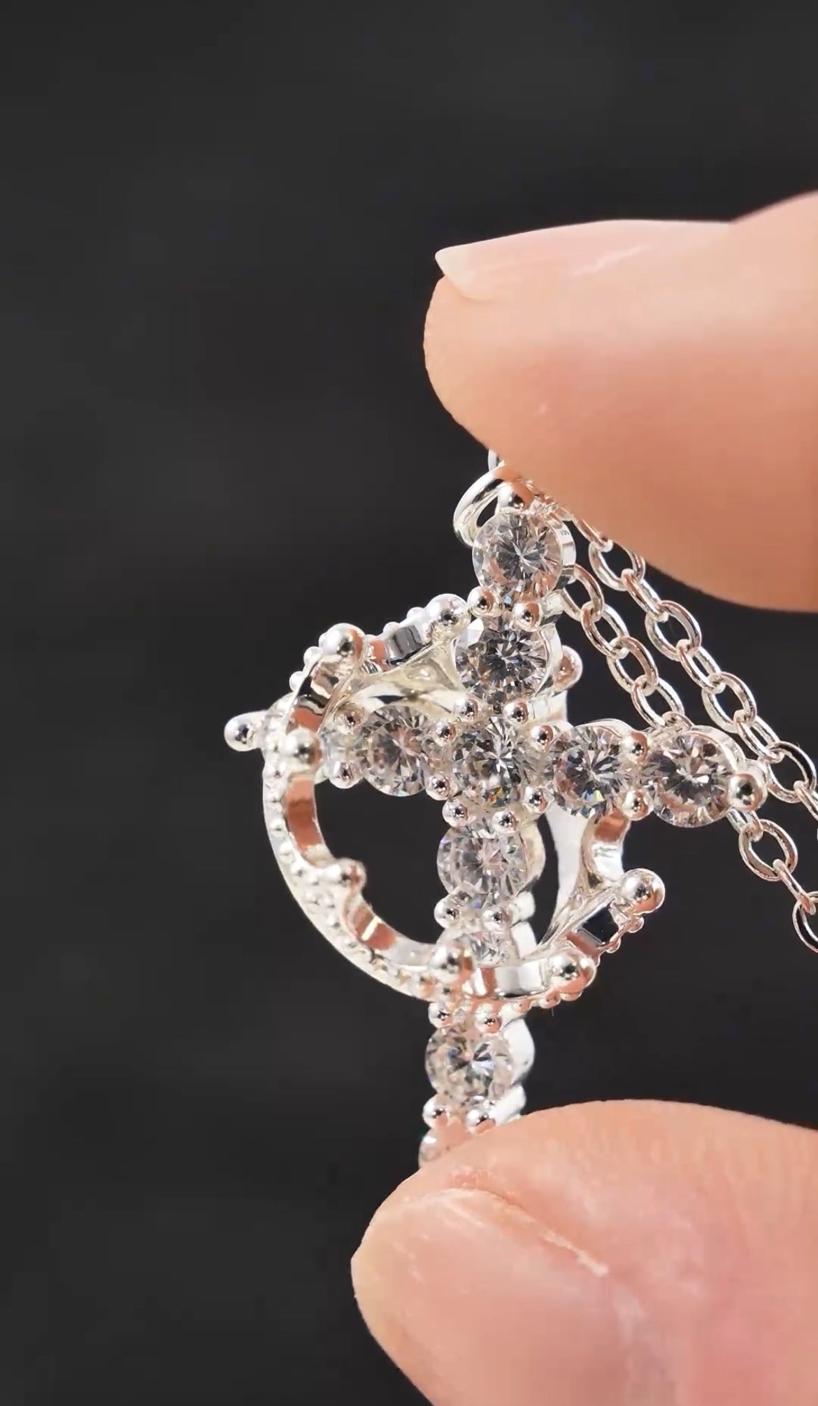The Eternal Cross & Crown Necklace