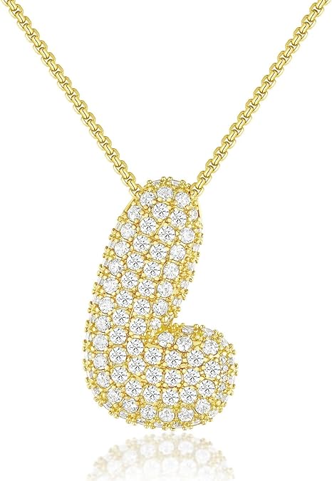 【LAST DAY 49% OFF】Bubble Initial Diamond Necklace