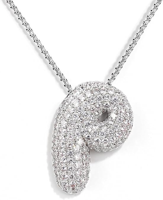 【LAST DAY 49% OFF】Bubble Initial Diamond Necklace