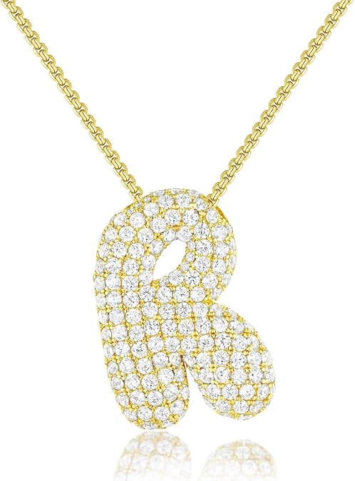 【LAST DAY 49% OFF】Bubble Initial Diamond Necklace
