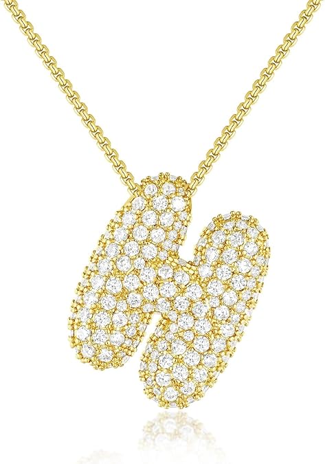 【LAST DAY 49% OFF】Bubble Initial Diamond Necklace