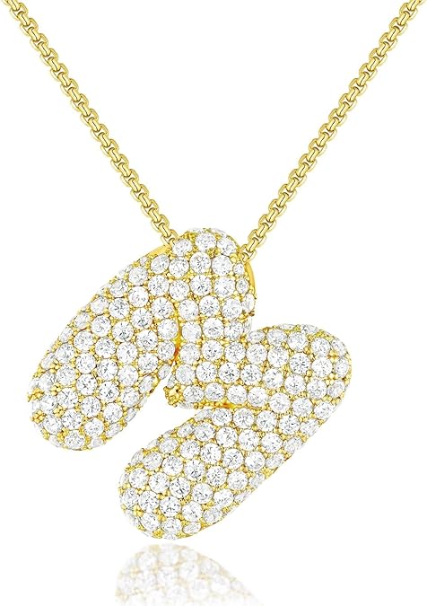【LAST DAY 49% OFF】Bubble Initial Diamond Necklace