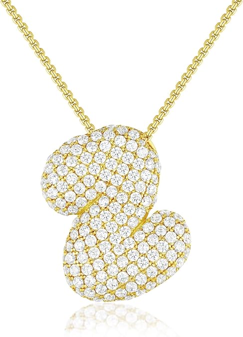 【LAST DAY 49% OFF】Bubble Initial Diamond Necklace