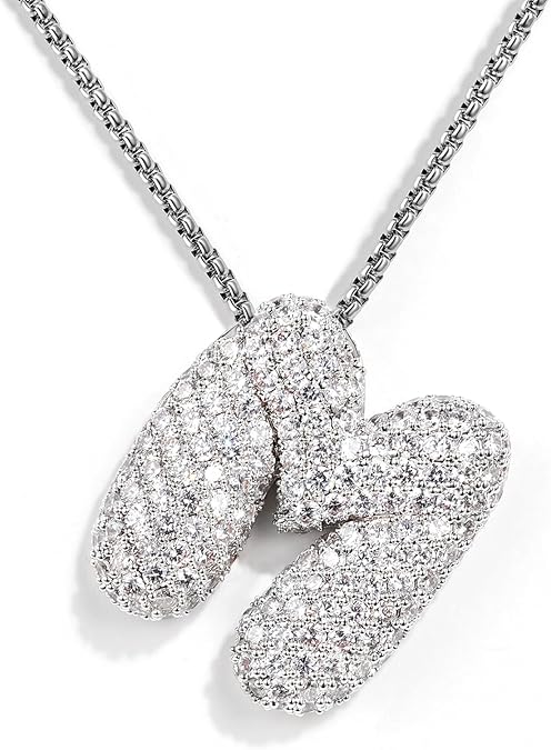 【LAST DAY 49% OFF】Bubble Initial Diamond Necklace