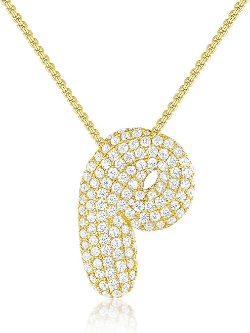 【LAST DAY 49% OFF】Bubble Initial Diamond Necklace