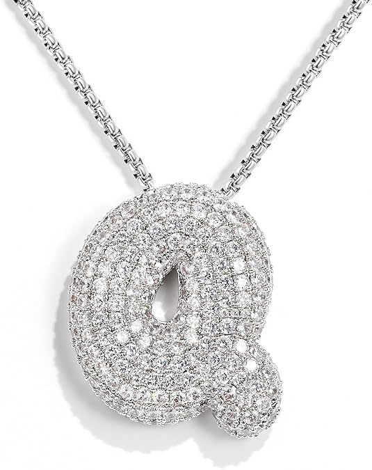 【LAST DAY 49% OFF】Bubble Initial Diamond Necklace